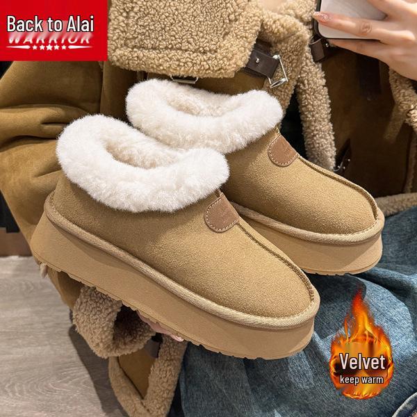 HuiLi Women s 2025 Winter Snow Boots, Thick Sole, Velvet-Lined, Outdoor Warm Cotton Shoes. 37