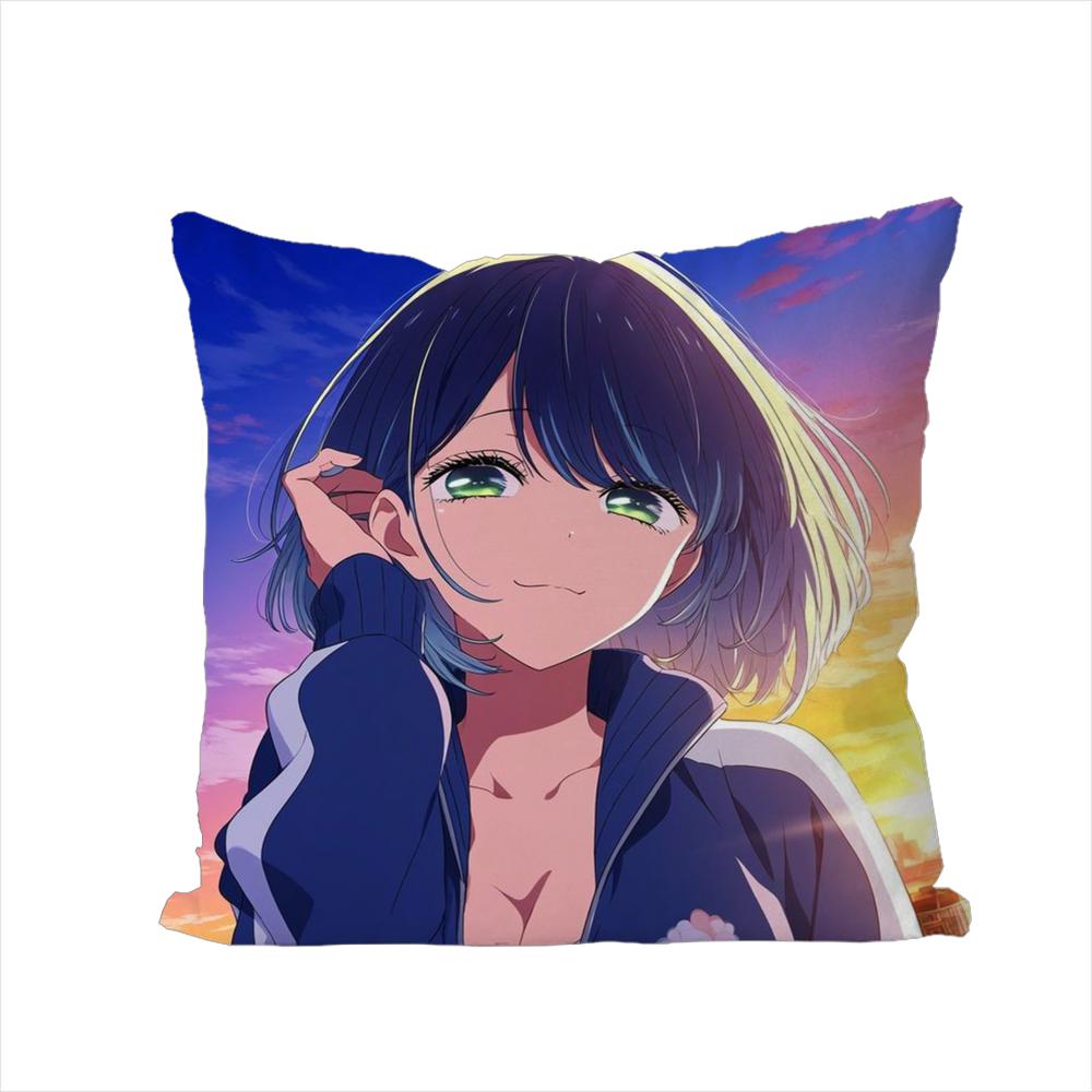 Hoshimachi Suisei Pillow Case For Car Sofa Decorative Home Doublesided Print Plush Square Throw Pillow Cushion Cover