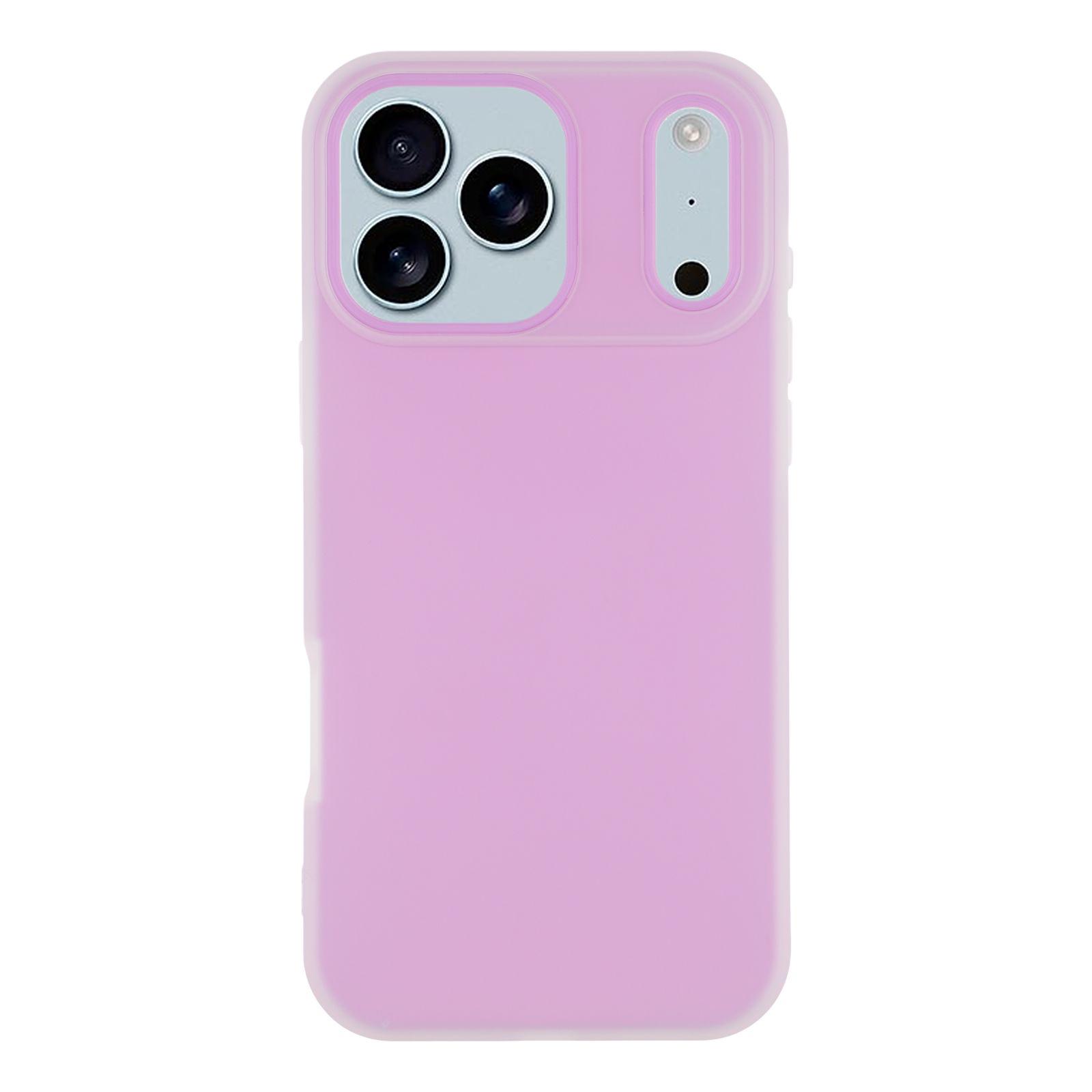 

For iPhone 17 Pro Case 2 in 1 PC+TPU Frosted Phone Case Large Camera Cutout Purple