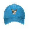 Eastern Tiger Swallowtail Butterfly Cat Baseball Cap Trucker Hat Derby Hat Golf Hat Genuine Women Hats Unisexs
