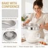 Set da 3 pezzi di setacci per farina a maglia fine in acciaio inossidabile, 40 mesh, per preparare torte e pasticcini