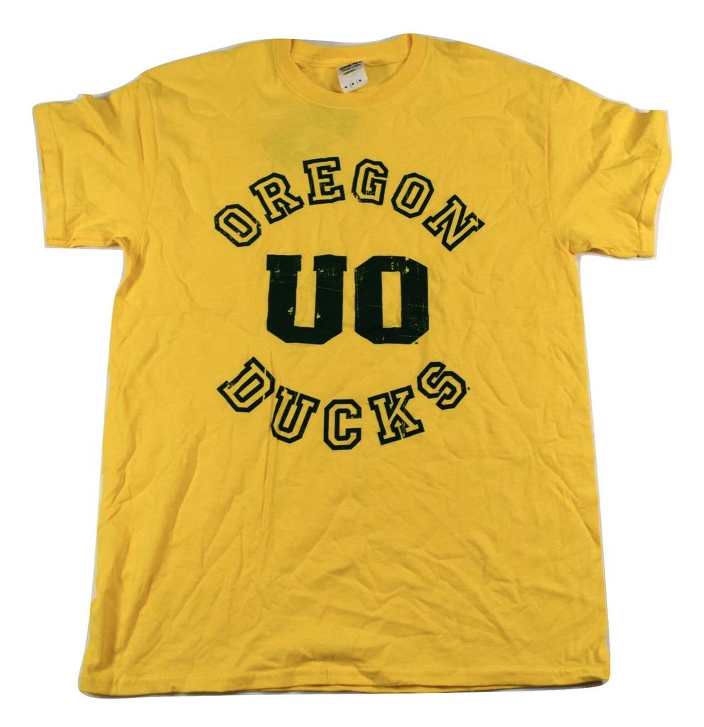 Maglietta Gialla NCAA Mens Oregon Ducks Marca Old Varsity Nuova M, L