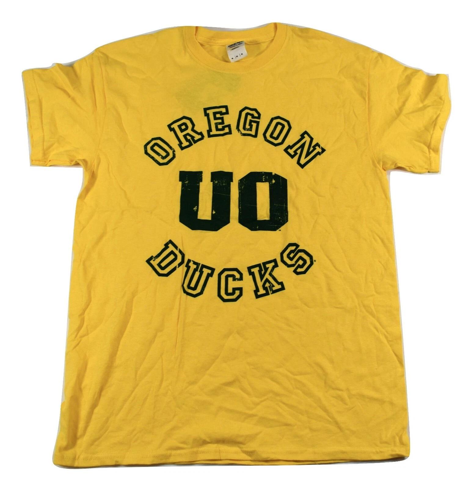 Old Varsity Brand NCAA Mens Oregon Ducks Yellow Shirt New M, L L