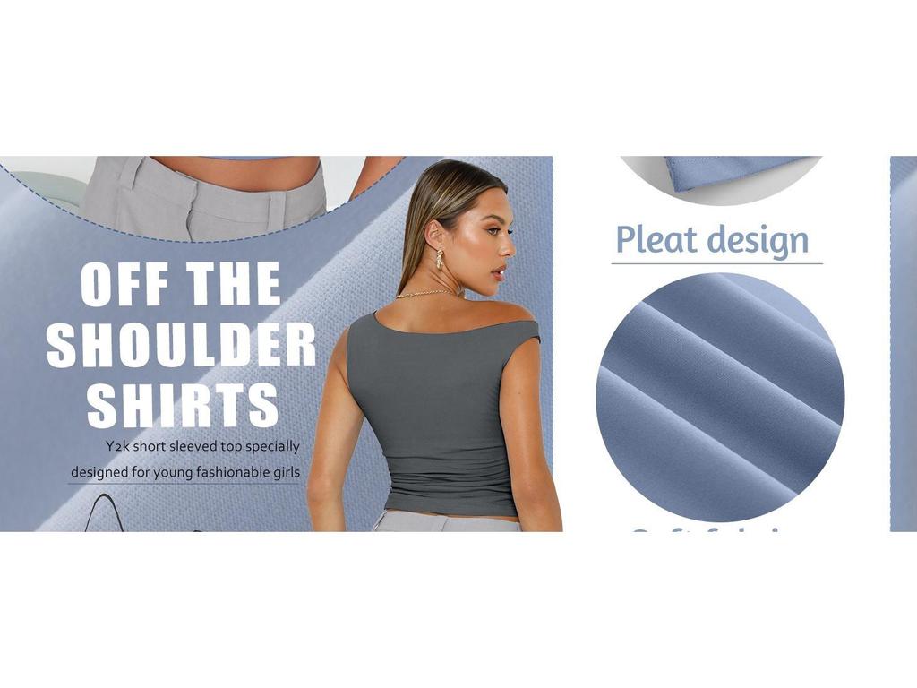 Off-Shoulder Slim-Fit European-American Pullover: Sexy Milk Silk Oblique Collar Women's T-Shirt