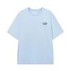 Li Ning Sports Life Collection T Shirts Men's Clear Sky Blue Crew Neck Moderate Straight Fit AHSWB29-2