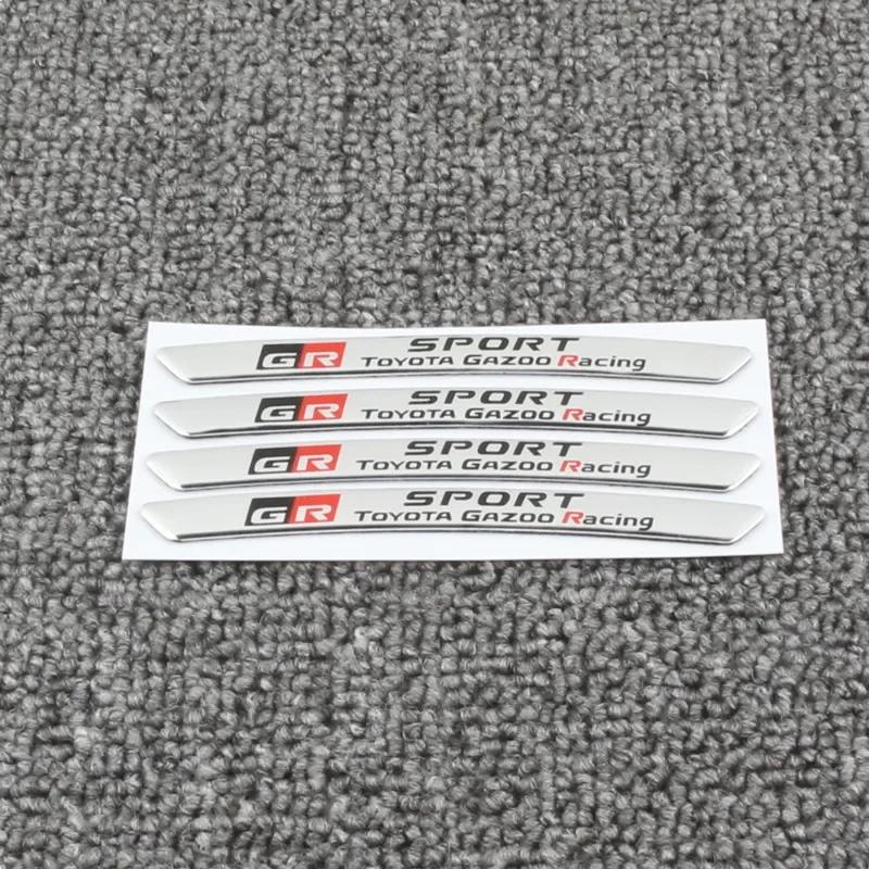 GR SPORT Wheel Hub Logo Sticker Car Rim Decoration Aluminum Steel Modified