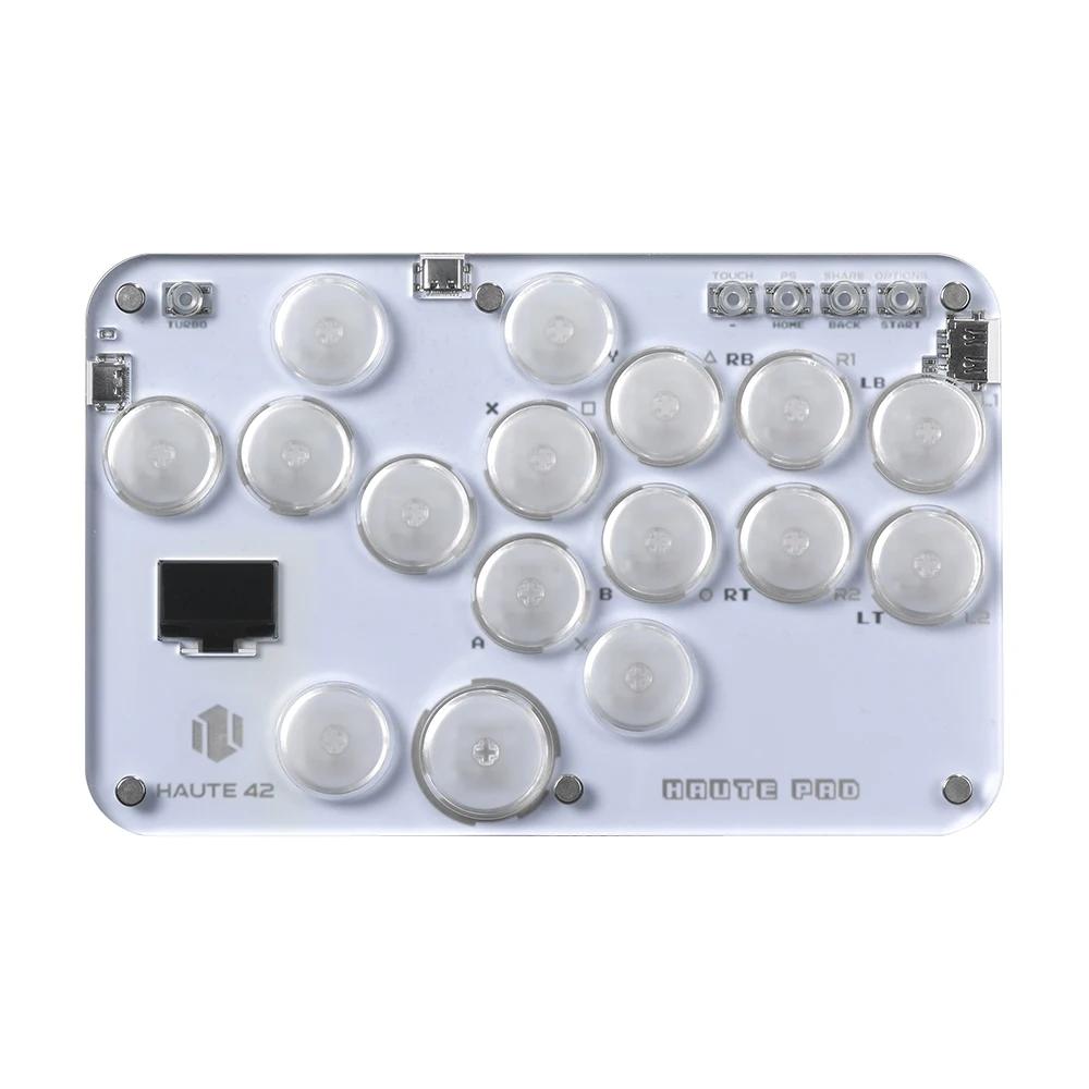Haute42 Аркадный Джойстик Hitbox Бесклавишный Контроллер Fight Sticks Для ПК / Ps4 / Switch Мини Hitbox Аркадный Стикер для Файтингов S16-C With RGB