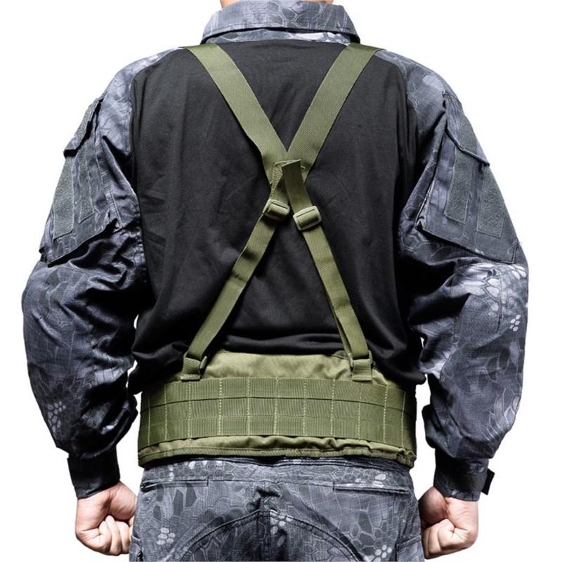 Army Military Tactical Molle Belt Special 1000D Nylon Paintball Battle Convenient Combat Girdle H-shaped Adjustable Soft Padded