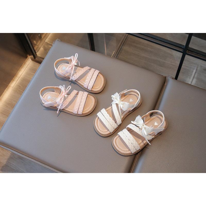 Little Girls Bowknot Open Toe Soft Sole Princess Summer Beach Sandals