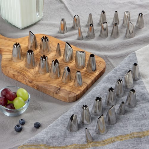 Sunnap Commercial-Grade Flower-Shaped No. 5 6-Cut Nozzle, Silver, 18-8 Stainless Steel, Made In Japan, WKT31065