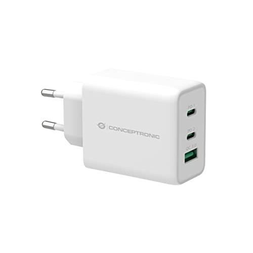 Chargeur - CONCEPTRONIC - ALTHEA12W - 65W - 3 Ports USB - Protection Surchauffe/Surcharge/Court-circuit