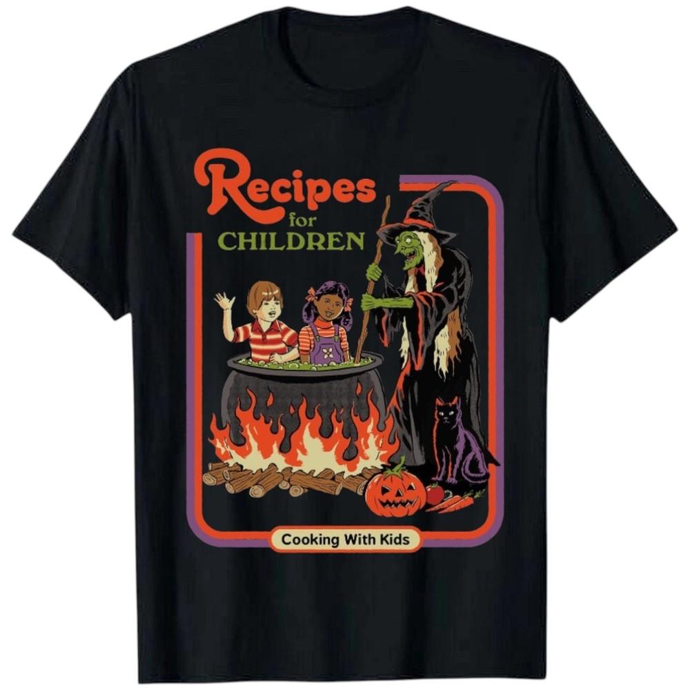 

Recipes For Children Funny Halloween Dark Humor T-shirt L