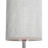 Touch Control Table Lamp Metal and Cloth USB Charging Three Gear LED Nightstand Lamp with Wood Grain Base for Bedroom  