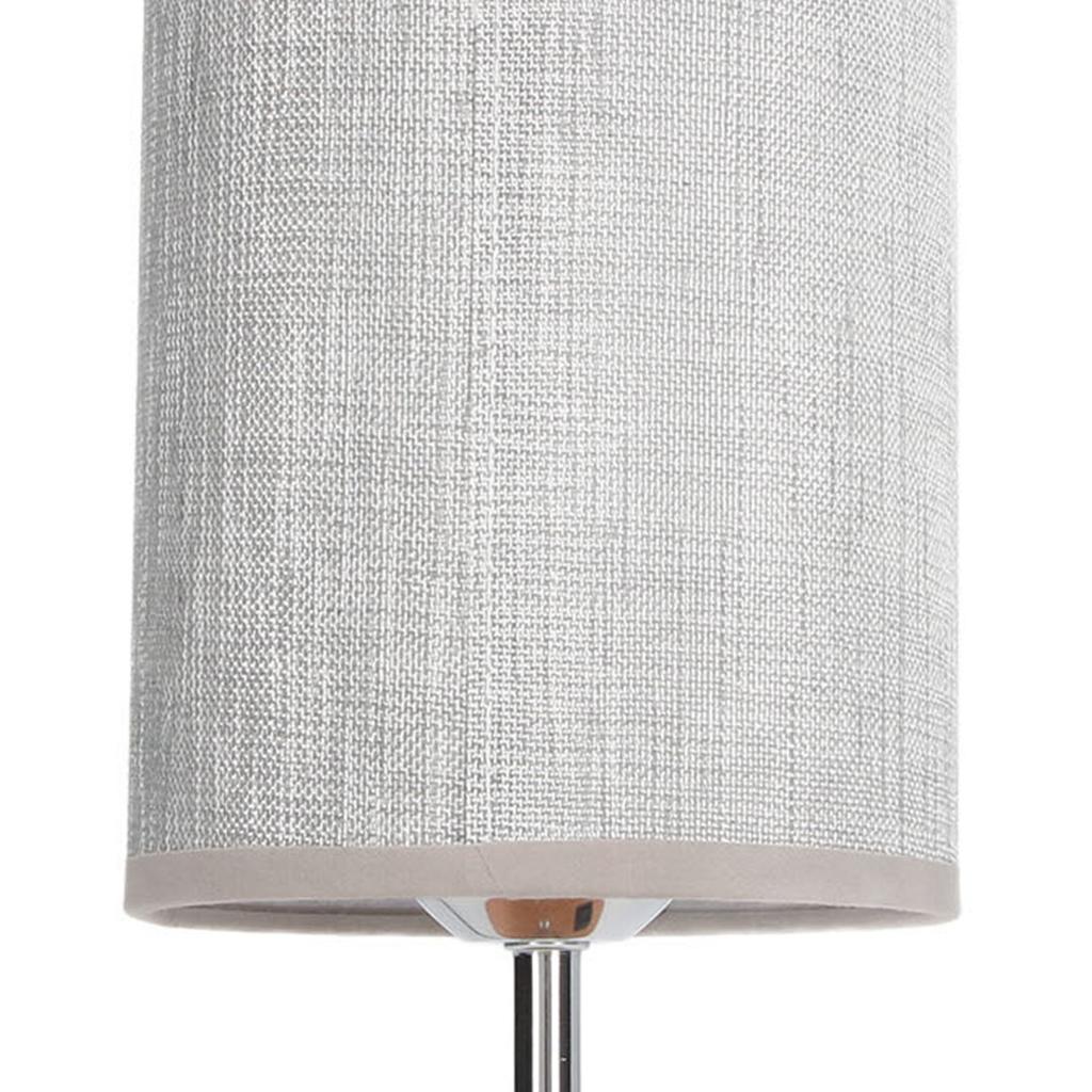 Touch Control Table Lamp Metal and Cloth USB Charging Three Gear LED Nightstand Lamp with Wood Grain Base for Bedroom  