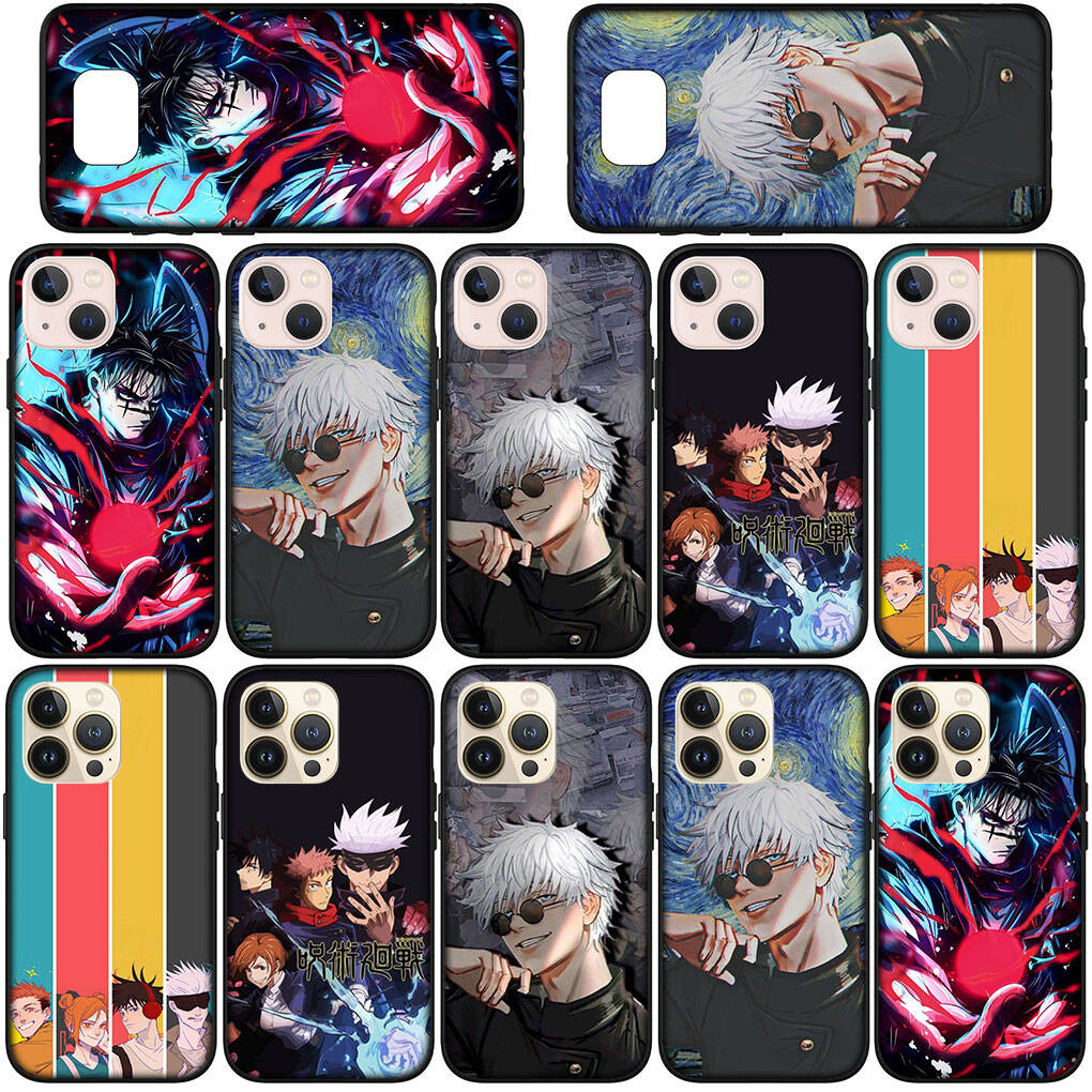 Pour iPhone 17 16 15 Xiaomi Poco F7 F8 X7 C85 C75 C71 M8 Redmi Note 14 13 12 11 Pro Max 14C 13C 15C A3 A4 Coque de téléphone Jujutsu Gojo Satoru Kaisen Anime