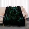 Satan Demon Evil Throw Blanket Bedspread Fleece Flannel Soft Warm Blankets Print Funny Birthday Gift Home Textiles Sofa Decor