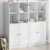 VidaXL Bookcase with Doors, Book Cabinet with Handles, Furniture with Interior Living Room Compartments, Modern, 3206524