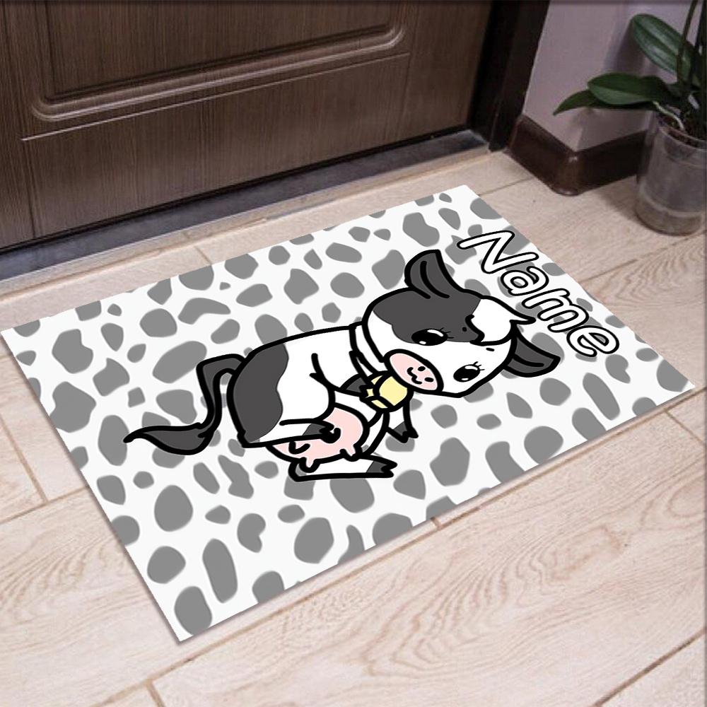 Tappeto Personalizzato con Stampa Mucca, Tappeto per Sedia da Ufficio Soggiorno Camera da Letto Cucina Decorazioni Regali.