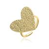 HECHENG,Enamel Drip Red Heart Shape Open Adjustable Copper Metal Ring Ladies Sweet Romantic Jewellery Gift 1pc