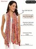 Scarf For Women Stylish Border Print Face Cover Head Wrap Boho Beach Multicolor Stall 180x50cm