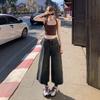 American Retro High-Waisted Wide-Leg Jeans for Women - Spring/Summer Lazy Style