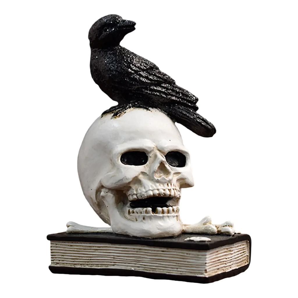 Cranii Creative de Halloween Cranii cu Aspect Realist Cap de Schelet Uman Craniu pentru Halloween Bar Acasă Decor de Masă Suporturi pentru Lumânări