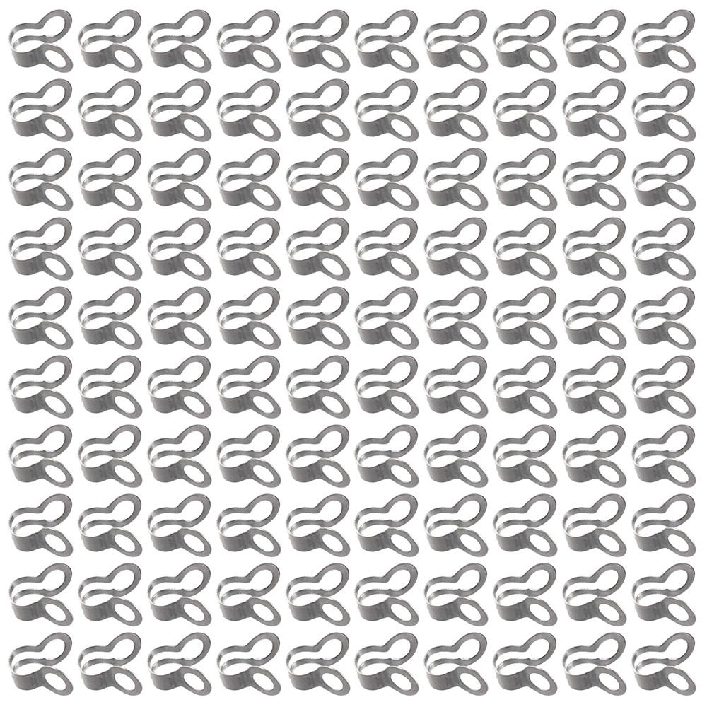 

100Pcs/Bag Silver Tone Ball Chain Connectors 304 Stainless Steel Loop Connection Easy To Use Clasp 4.0/4.5mm