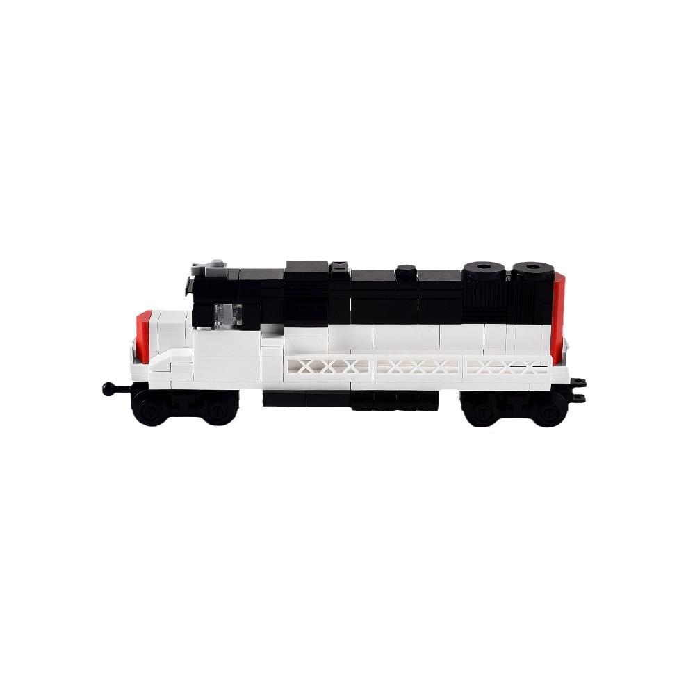 White Small Train Building Block City Train High-Speed Rail Assembly Toy Compatible Small Particle Set