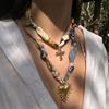 Bohemian Silk Scarf Necklace with Sun Heart Pendant Chain
