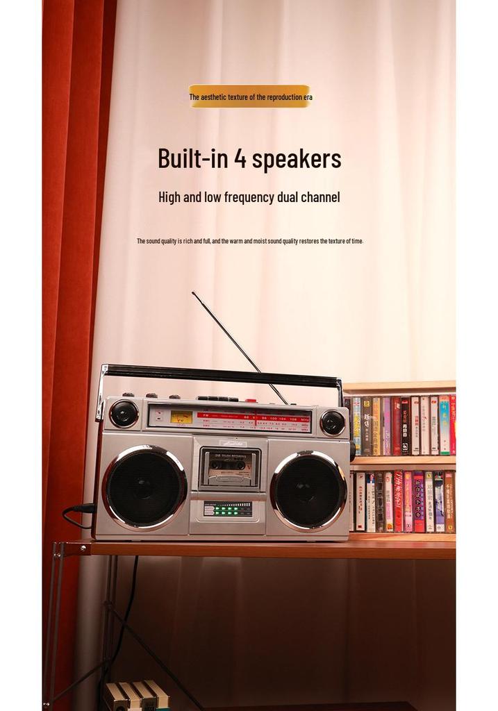 Retro 80s Cassette Recorder & Bluetooth Speaker