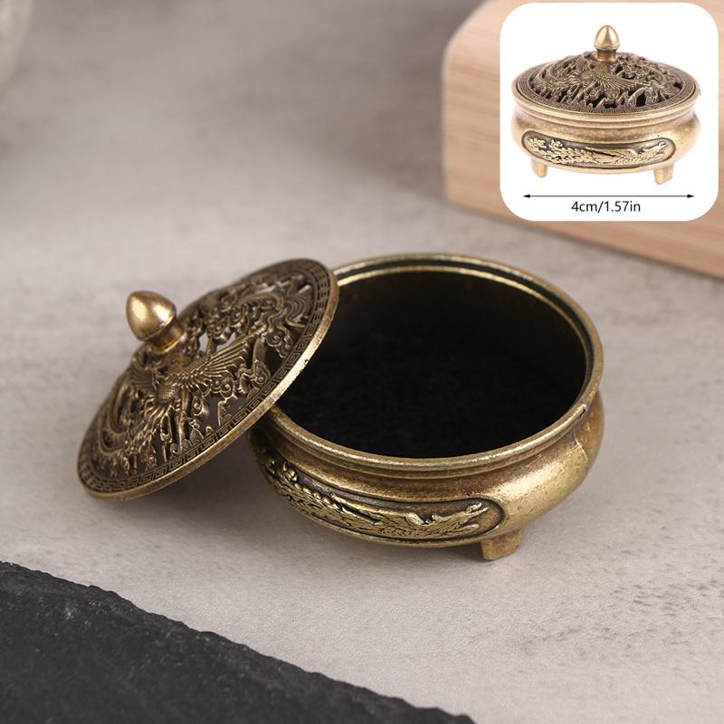 

Vintage Plum Blossom Incense Holder Double Layer Lotus Pod Design for Indoor Fragrance and Meditation