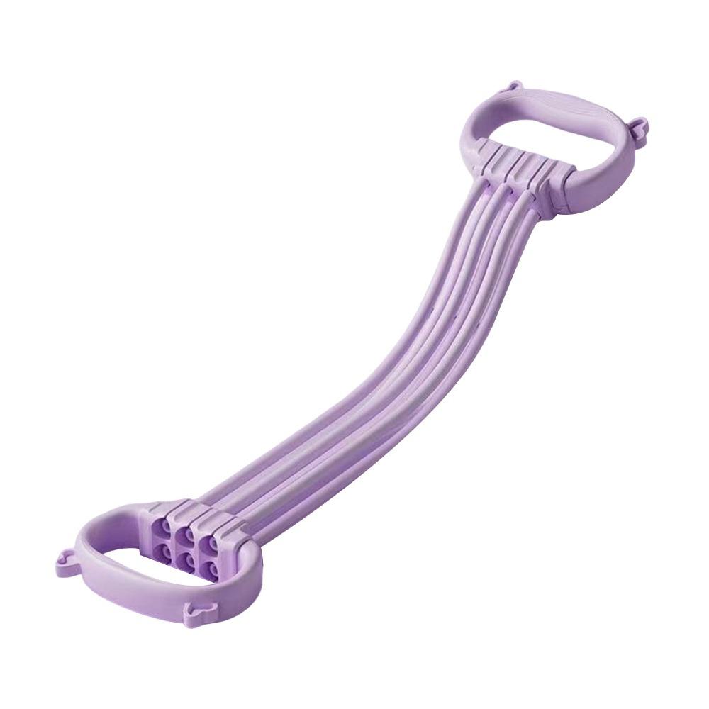 

8 эластичных лент, ремешок для растяжки, мягкий силикон, фитнес-резинка для домашних тренировок фиолетовый