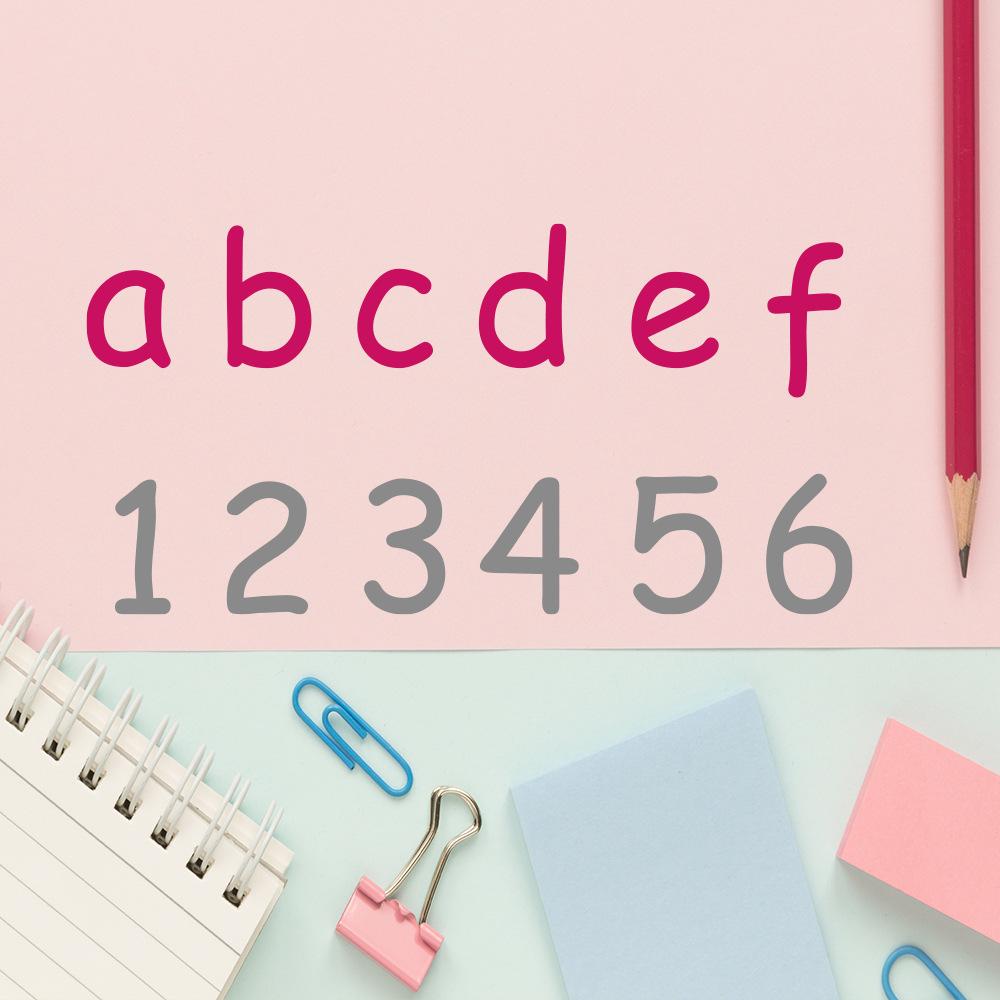 Bemalte englische Buchstaben, Zahlen und Symbole Herz-Kombination Heimverschönerungs- und Dekorationsaufkleber