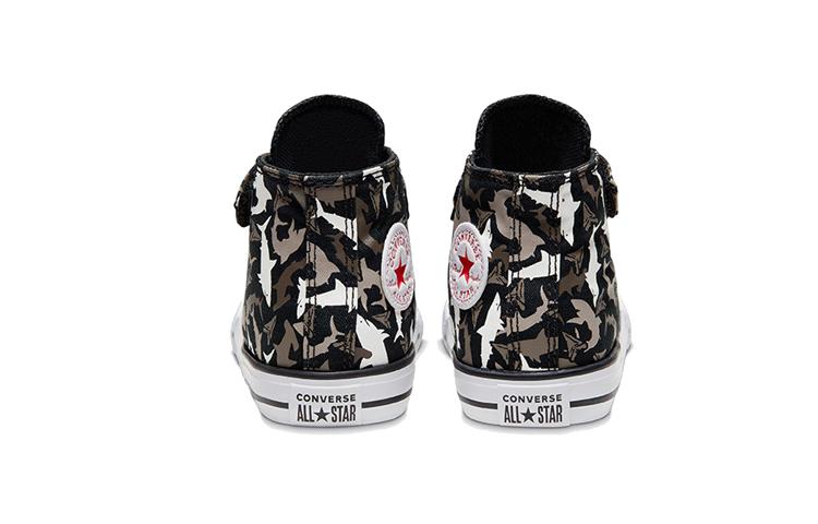 Converse Chuck Taylor All Star Shark Bite Easy on Classic And Versatile High top Canvas Shoes Black Infant And Toddler 766889C