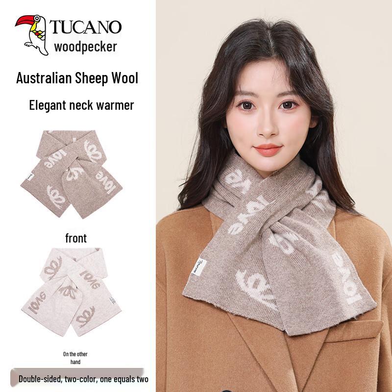 

Women s Korean Style Wool Crossover Scarf One Size
