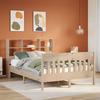 VidaXL Bed Frames Without Mattress 140x200 Cm Solid Pine Wood, Bed, Bedroom Furniture, Wooden Bed, Double Bed, 3323221