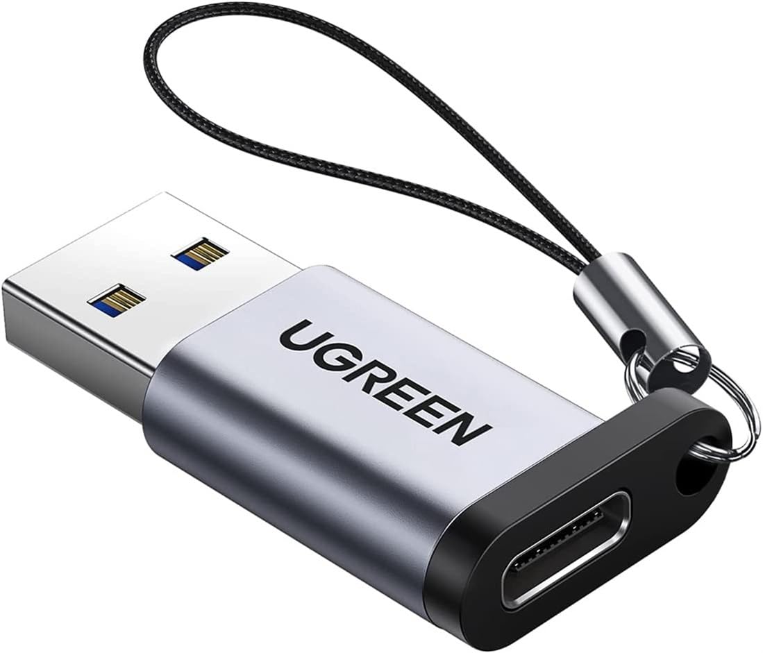 

UGREEN USB USB Type C (мама) на USB (папа) 10 Гбит/с Быстрая зарядка и передача данных Совместим с Windows iPad iPhone Pro и включает ремешок Type-C