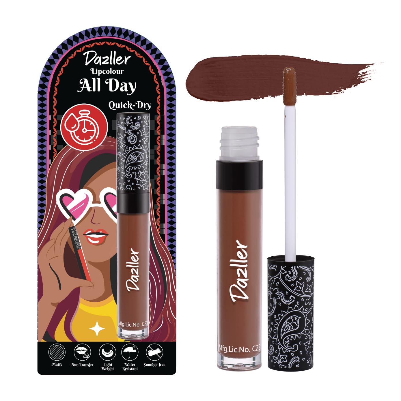 Dazller All Day Lipcolour Quick Dry|Moisturizing