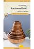 Acacia Wood Salad and Rice Bowl - Large Round Wooden Basin Tableware