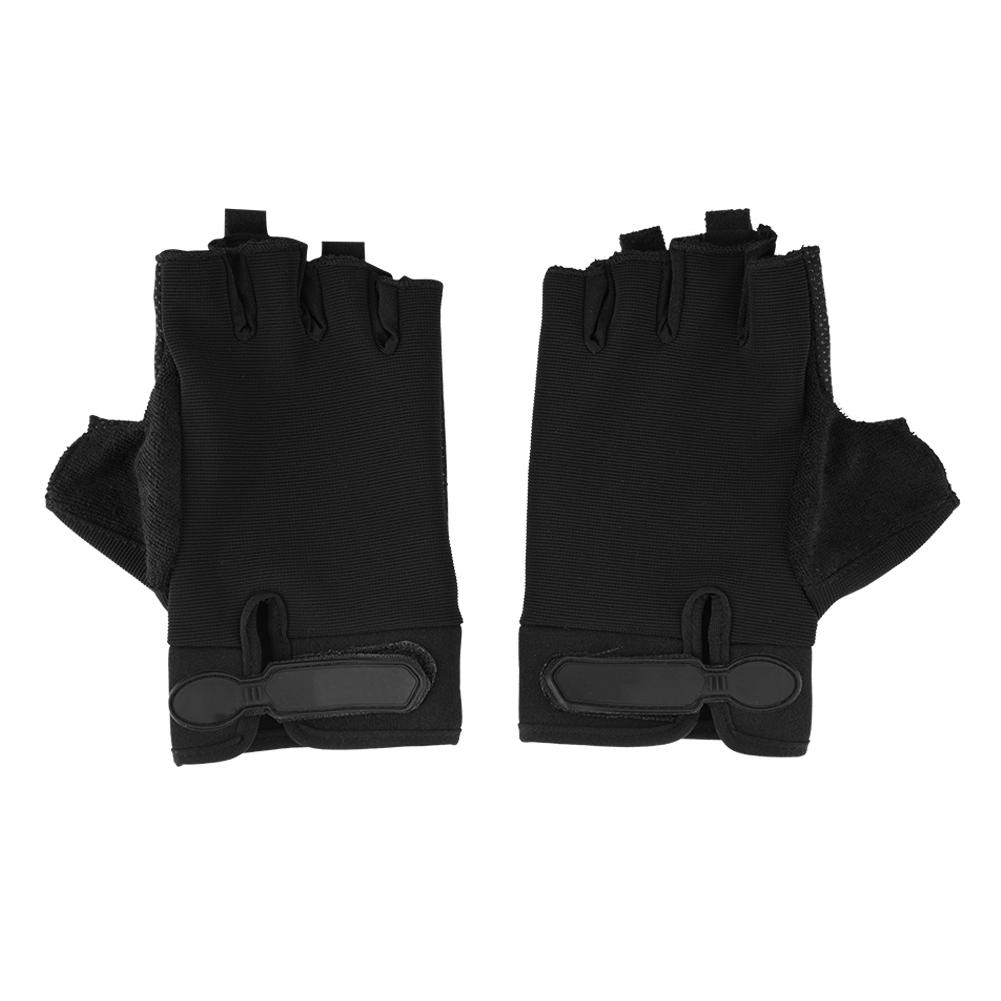 1 Pair Breathable Anti Slip Half Finger Gloves for Outdoor Cycling Climbing Sports(Black)