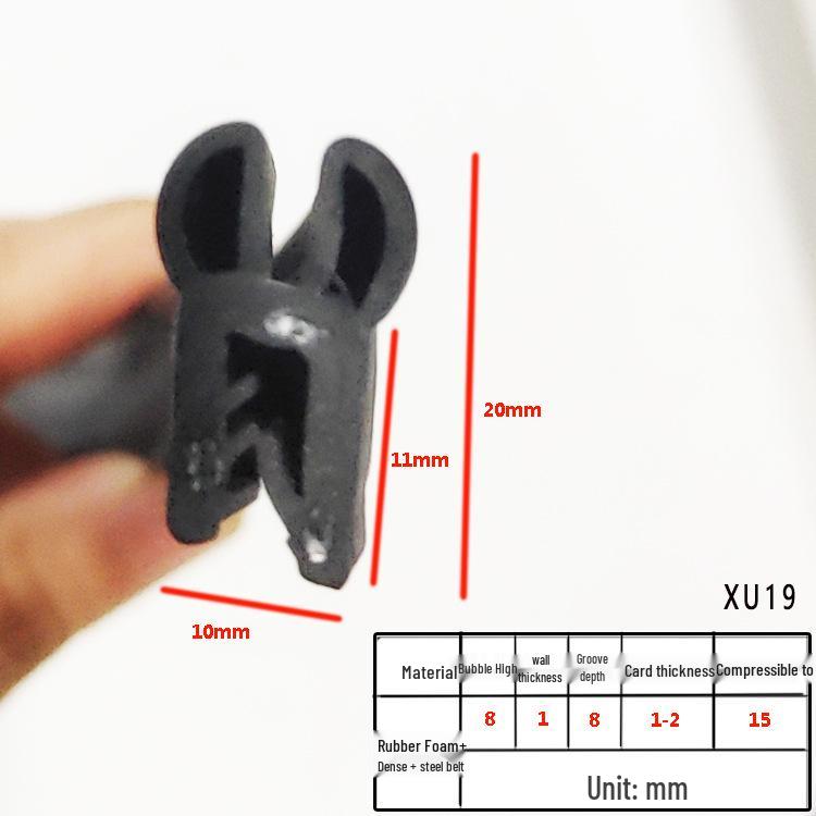 High-Temperature Resistant U-Shaped Rubber Sealing Strip for Dustproofing Electrical Cabinets and Car Doors
