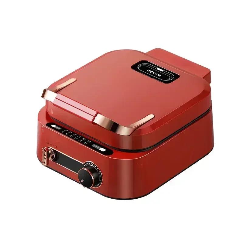 Домашняя электрическая сковорода для выпечки - электрическая сковорода с углублением, многофункциональная сковорода для барбекю с двухсторонним подогревом. us