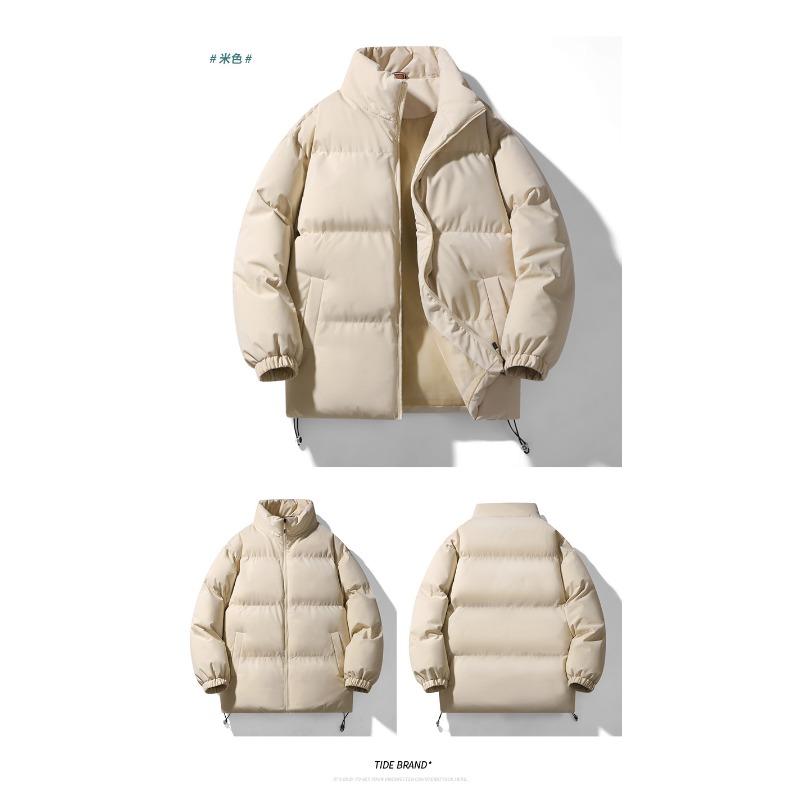 2025 Men's and Women's Stand-up Collar Bread Jackets, Down Warm Thickened Jackets, Couples, American Trend Cotton Clothes
