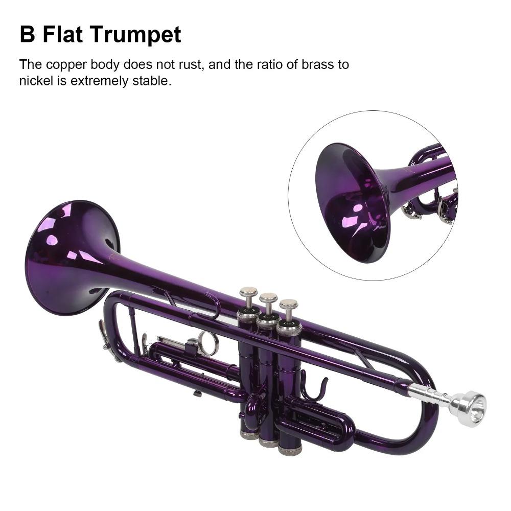 Trompete Bb Trompete Set Si Bemol Latão Substituição Acessórios de Instrumentos Musicais com Bolsa de Armazenamento Set de Trompete Substituição de Trompete
