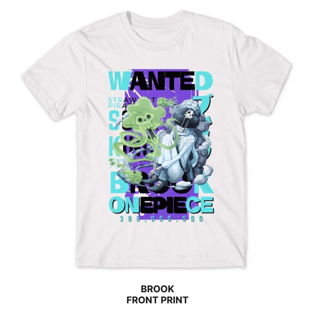 Anime ONE PIECE Brooke Men Women Summer T-shirt Harajuku Oversized Retro Streetwear Short Sleeves Loose Casual Comfortable Y2k