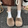 Mao Mao shoes women's outer wear 2025 new winter thick-soled plush warm furry one-pedal soft-soled maternity cotton shoes