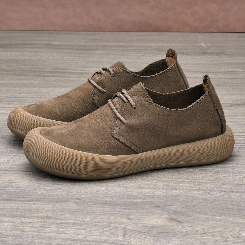 Autumn and Winter Fashion Leather Boots Soft Leather Soft Bottom Martin Boots Trendy Retro Versatile Cowhide Shoes for Men