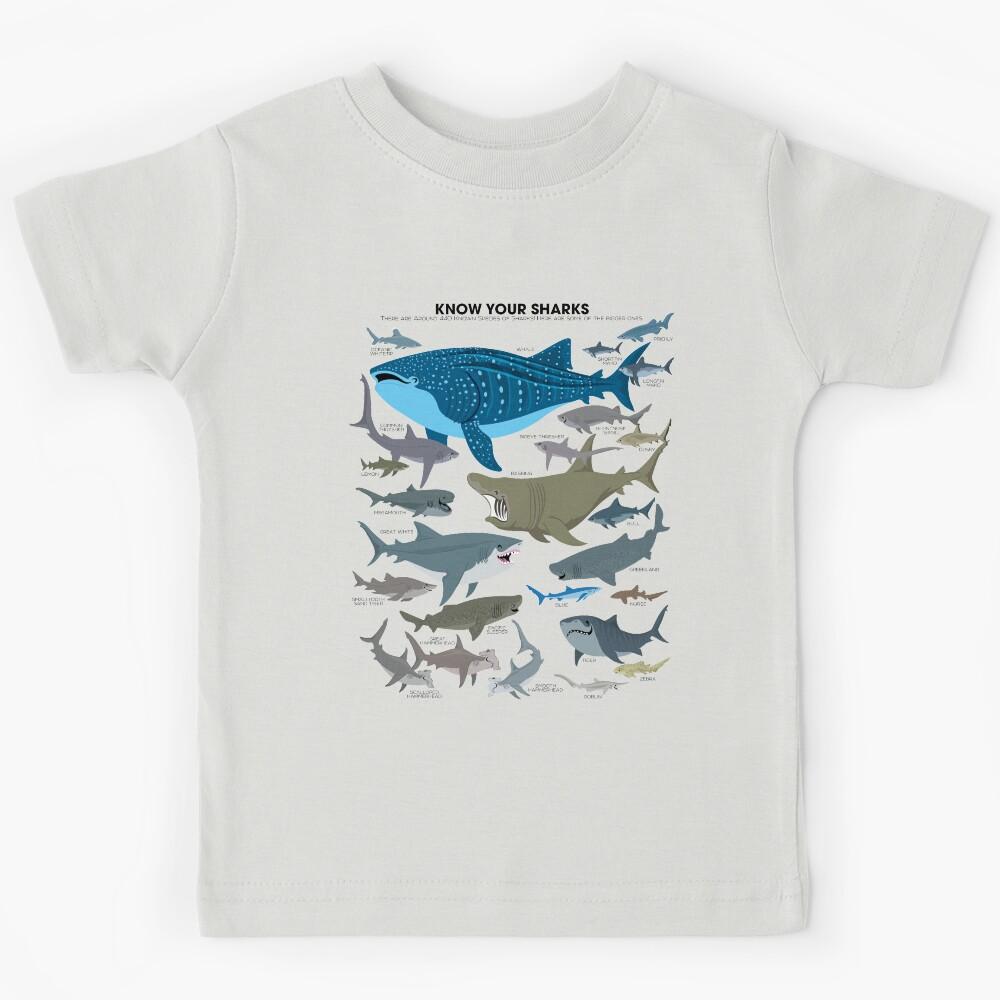 Know Your Sharks Kids T-Shirt 100