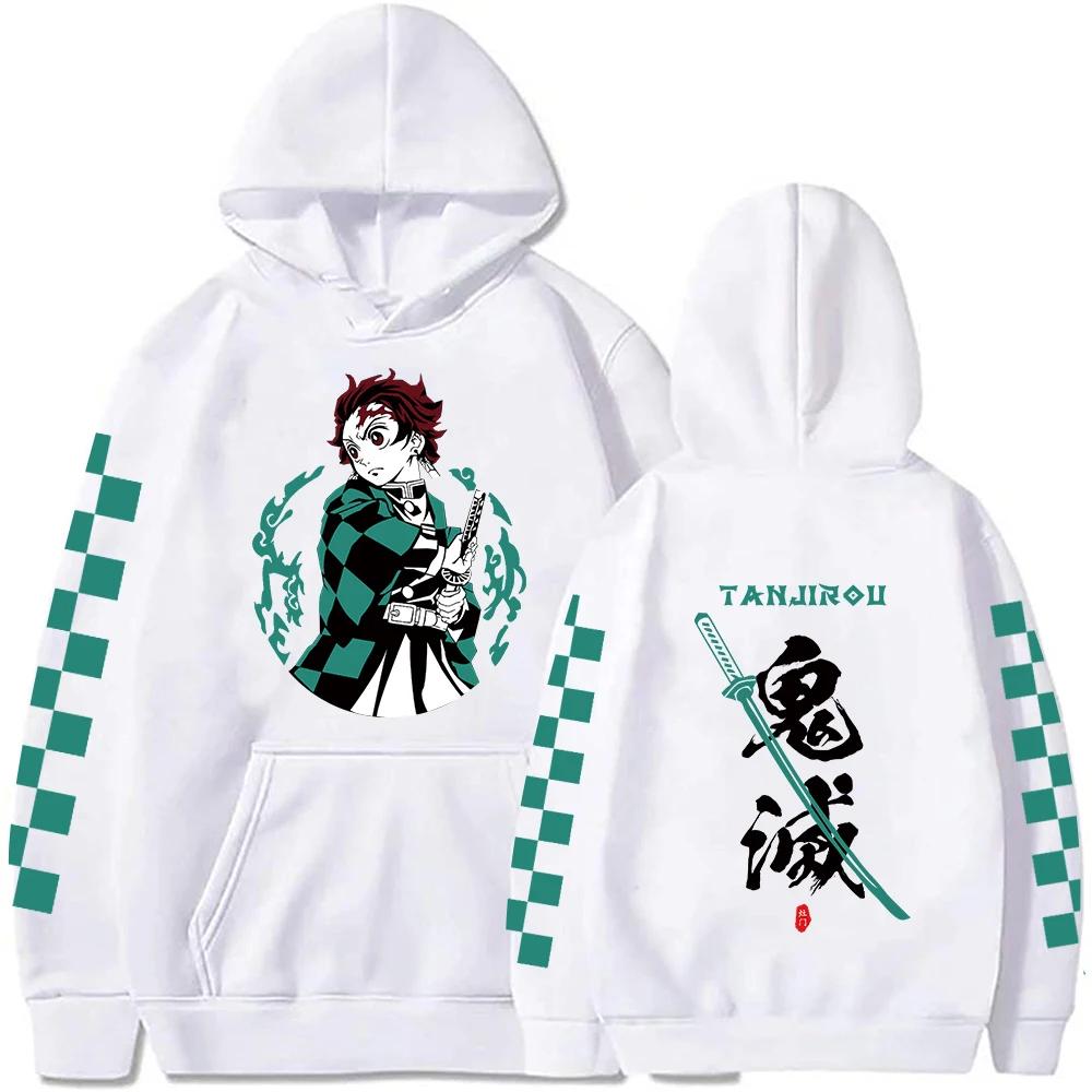 Demon Slayer Japan Anime Plus Size Hoodie Tanjiro Kamado Men Women Sweatshirts Y2k Harajuku Unisex Clothes Tops