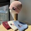 New Woolen Cute Puppy Embroidered Knitted Hat for Women in Autumn and Winter Japanese Style Warm and Versatile Small Pullover Hat with Face